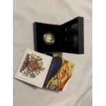 THE ROYAL ARMS , 2015 , UK £1 , PIEDFORT SILVER PROOF COIN . COA ENCLOSED