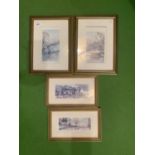 FOUR FRAMED AND SIGNED PRINTS BY YORKSHIRE ARTIST COLIN WILLIAMSON, ONE SIGNED 'HILLSIDE',