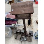 AN ASSORTMENT OF WOODEN BIRD BOXES AND A WOODEN BIRD TABLE