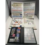 THREE STOCK BOOKS OF GB AND WORLD STAMPS