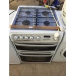 A WHITE CANNON ELECTRIC AND GAS OVEN AND HOB