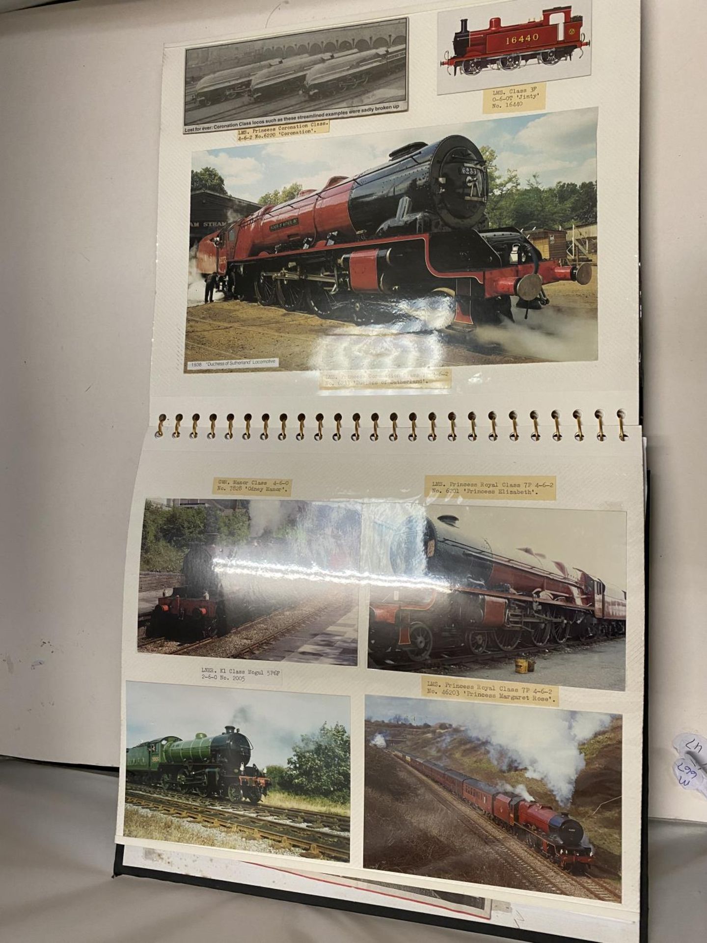 A LARGE PHOTORAPH ALBUM OF OF VINTAGE TRAIN POSTCARDS AND PHOTOS - Image 3 of 6