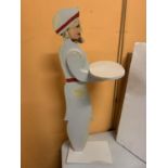 A PAINTED WOODEN DUMB WAITER 82CM X 30CM