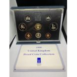 A 1990 ROYAL MINT UNITED KINGDOM EIGHT COIN PROOF COLLECTION SET IN A PRESENTATION FOLDER