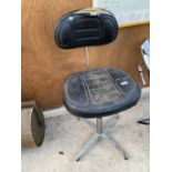 A VINTAGE HEIGHT ADJUSTABLE SWIVEL CHAIR