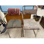 TWO VINTAGE CHAIRS TO INCLUDE ONE STAMPED SOUTHERN BROS LTD 1961