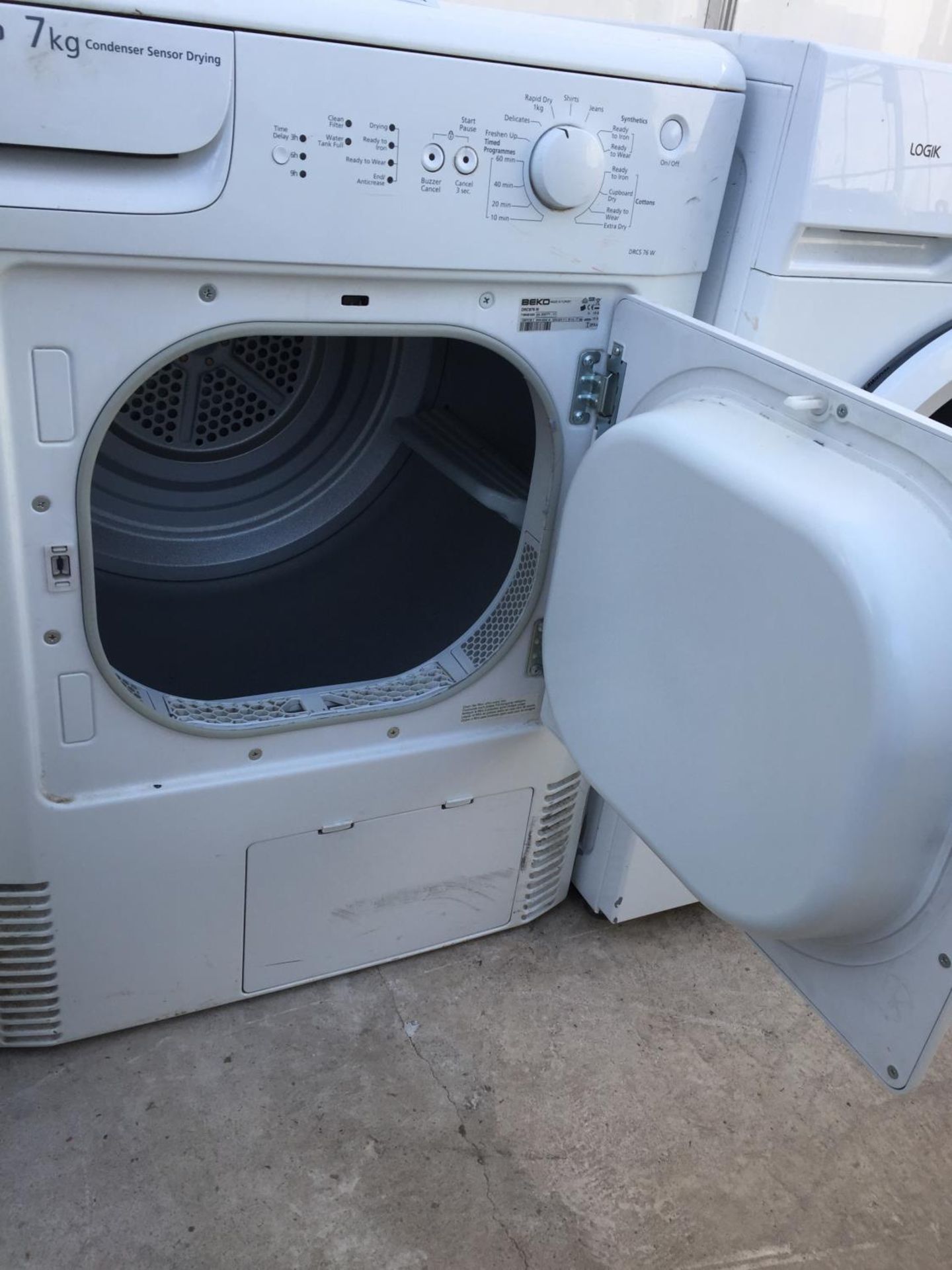 A WHITE BEKO 7KG CONDENSOR DRYER - Image 2 of 2