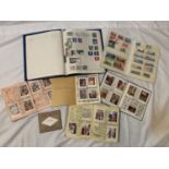 A PELHAM STAMP ALBUM AND FIVE SMALL STAMP ALBUMS CONTAINING GB AND WORLD STAMPS