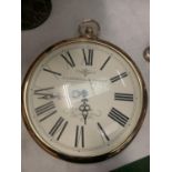 A LARGE POCKET WATCH STYLE WALL CLOCK
