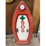 A VINTAGE ILLUMINATED FIRST AID SIGN BELIEVED WORKING BUT NO WARRANTY