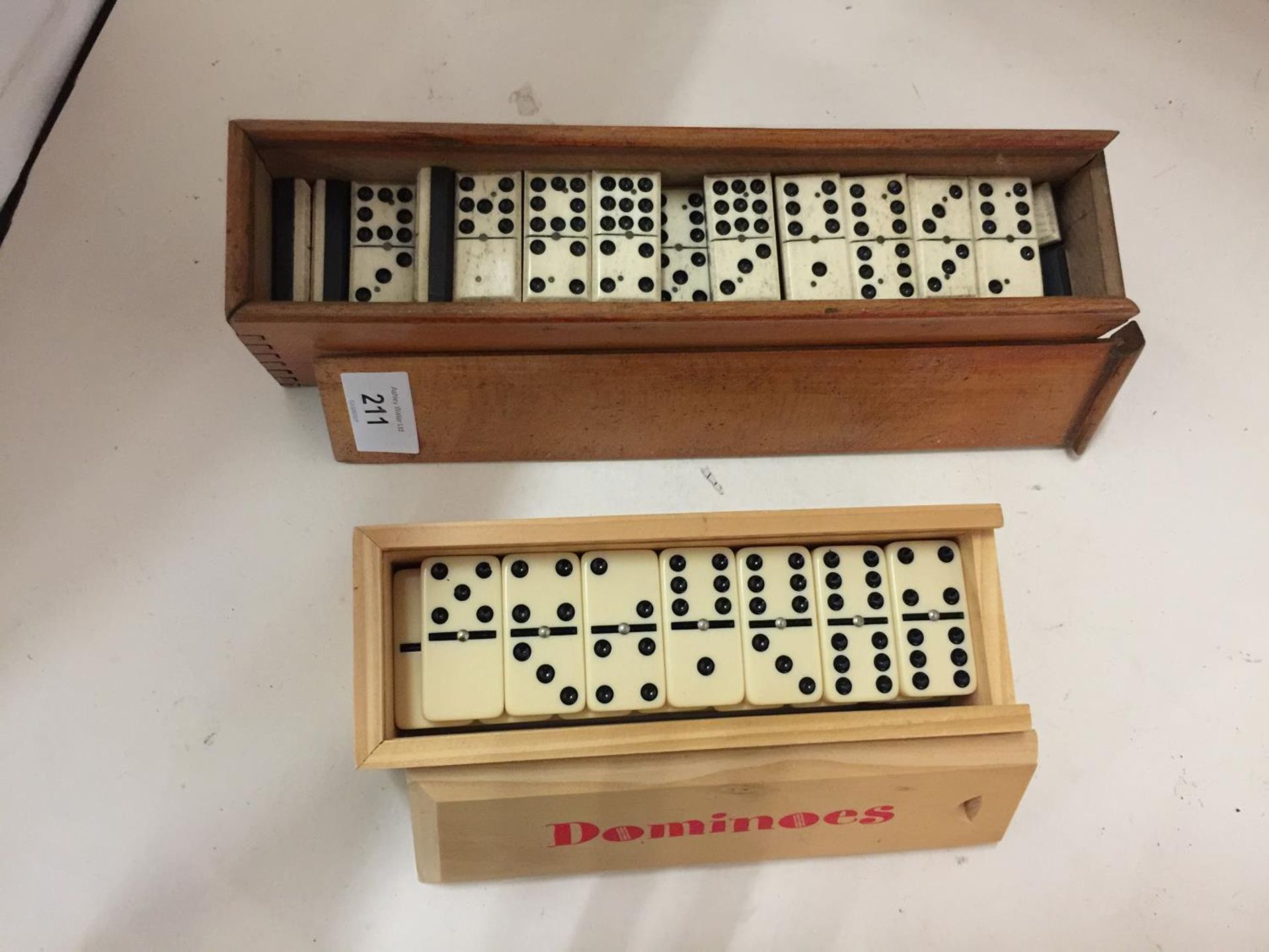 TWO WOODEN BOXED SETS OF DOMINOES - Image 2 of 4