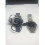 TWO WRIST WATCHES TACHYMETER 400 HEART RATE SMART BRACELET ONE WITH A USB LEAD