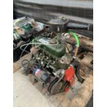 A BMC A SERIES 800CC ENGINE. BLOCK STAMPED '2A 815' AND '800'. ENGINE PLATE READS '8MA 5702'. FROM