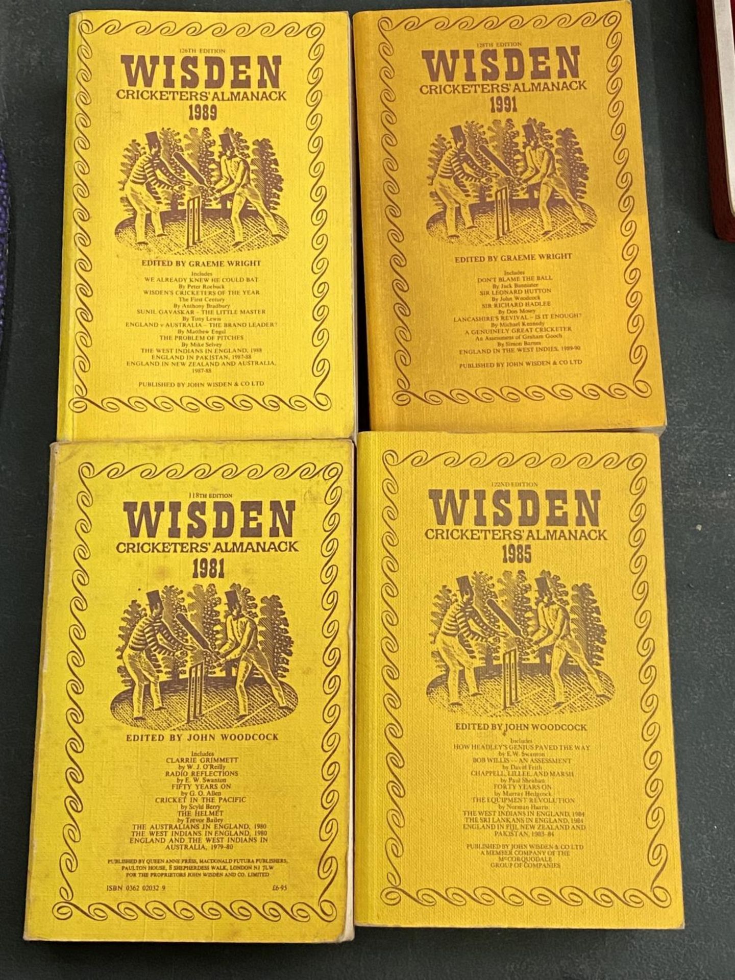 FOUR WISDEN'S ALMANACKS, 1981, 1985, 1989 AND 1991 - Image 5 of 5