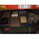 A QUANTITY OF PICTURE FRAMES, SOME WALL HANGING AND SOME FOR STANDING