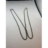 A MARKED SILVER T BAR NECKLACE