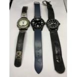 THREE VARIOUS WRIST WATCHES