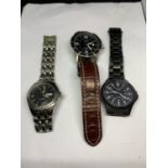 THREE VARIOUS WRIST WATCHES