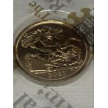 A 2021 GOLD HALF SOVEREIGN PROOF COIN
