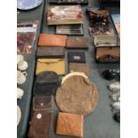 A QUANTITY OF VINTAGE PURSES, WALLETS AND FLATWARE