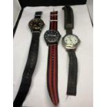 THREE VARIOUS WRIST WATCHES