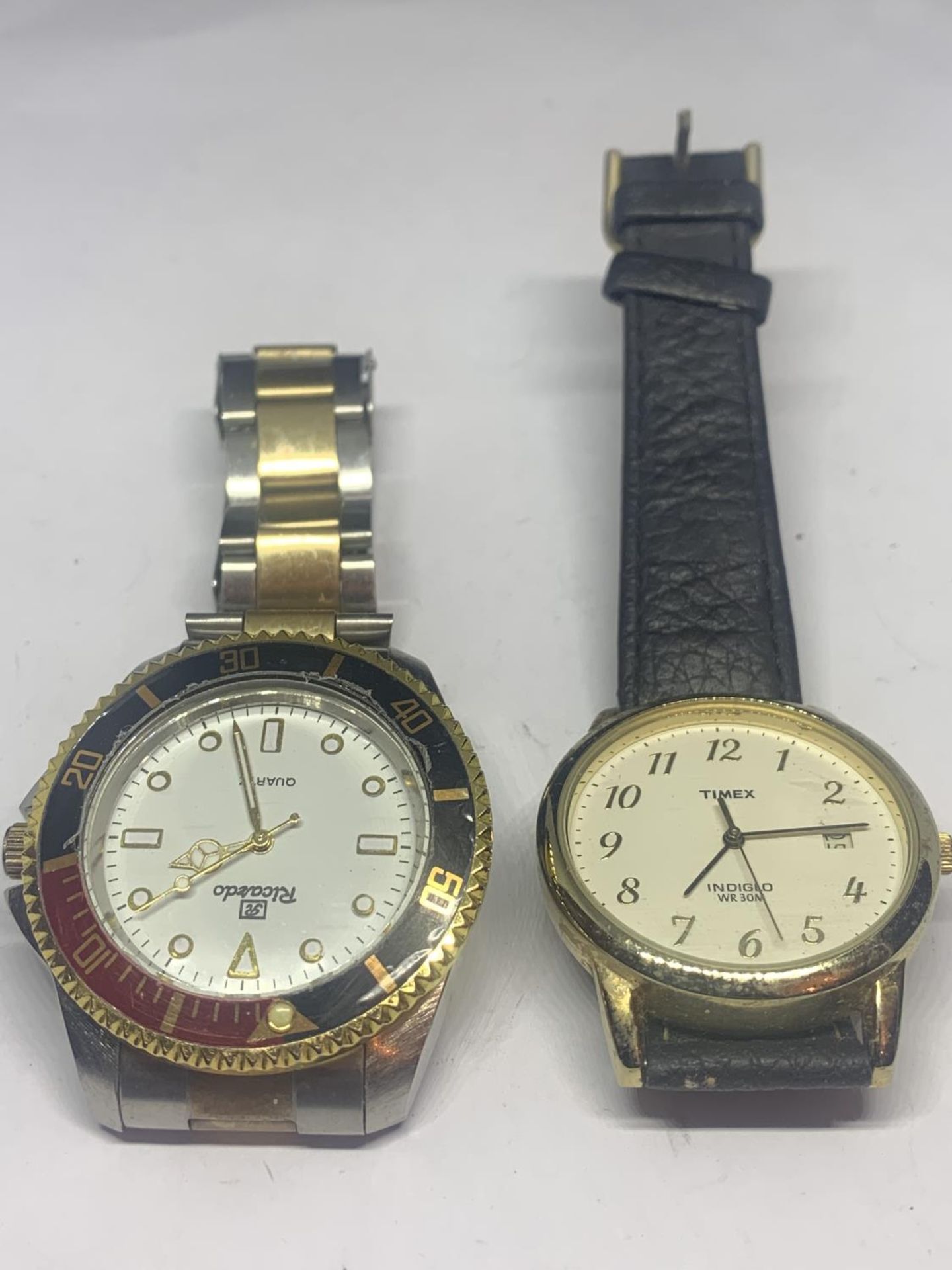TWO WRIST WATCHES TO INCLUDE A RICARDO AND A TIMEX