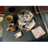 VARIOUS CERAMIC ITEMS TO INCLUDE LOSOL WARE, ROYAL ALBERT AND STUDIO POTTERY ETC