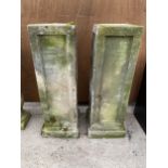 A PAIR OF VINTAGE 'MARBLESQUE' PEDESTAL PLANT STANDS