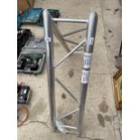 AN ALUMINIUM 60 DEGREE CORNER LIGHTING RIG FRAME