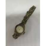 A VINTAGE MARCASITE WATCH IN A PRESENTATION BOX SEEN WORKING BUT NO WARRANTY