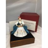 A ROYAL DOULTON FIGURINE, HURDY GURDY HN2796, MODELLED BY PEGGY DAVIES AS PART OF THE LADY MUSICIANS