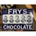 A FRYS CHOCOLATE METAL SIGN