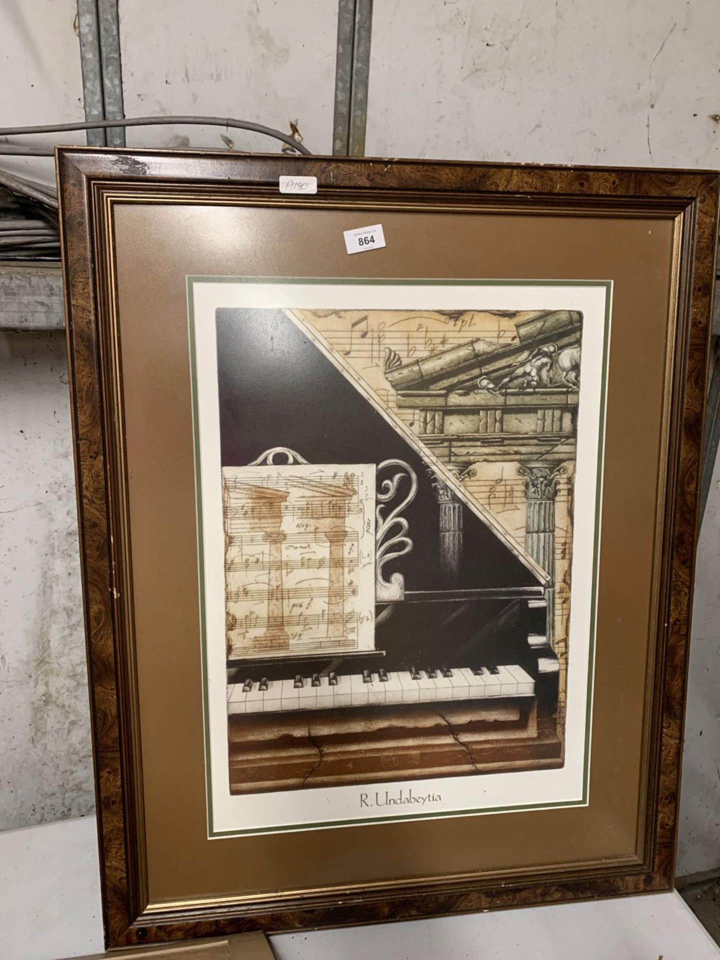 TWO WOODEN FRAMED, MUSIC THEMED, 'R. UNDABEYTIA' PRINTS - Image 3 of 3