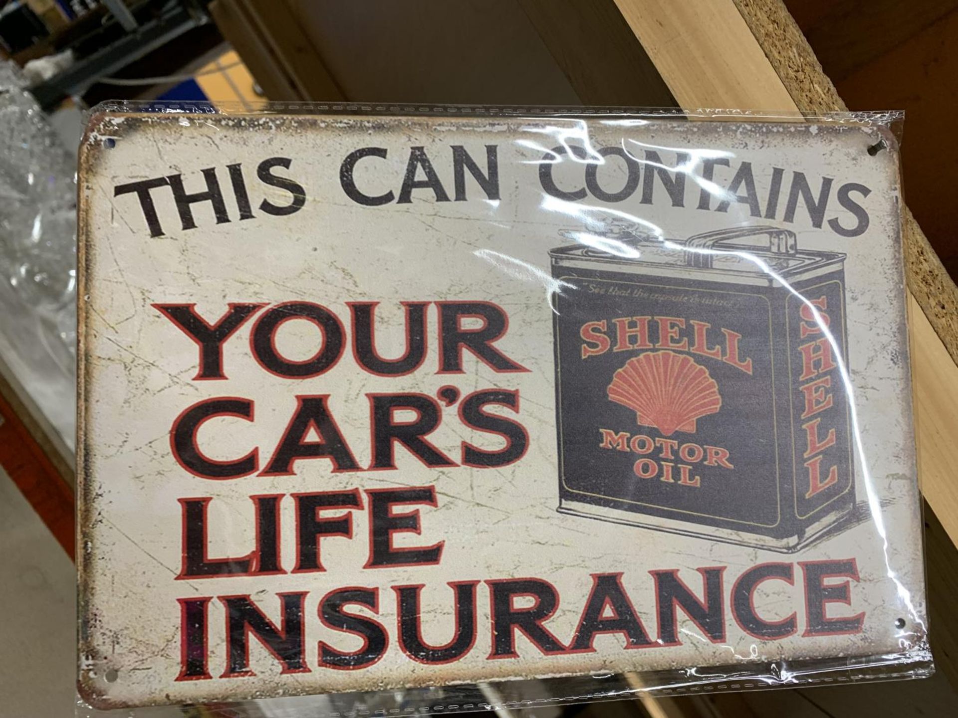 A SHELL MOTOR OIL METAL SIGN