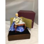 A ROYAL DOULTON FIGURINE, LUTE HN2431, MODELLED BY PEGGY DAVIES AS PART OF THE LADY MUSICIANS