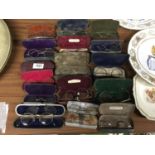 A QUANTITY (16) OF VINTAGE CASED GLASSES
