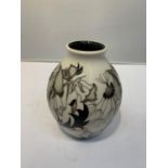 A MOORCROFT TRIAL VASE 6/11/18 BLACKTHORN 5 INCHES TALL