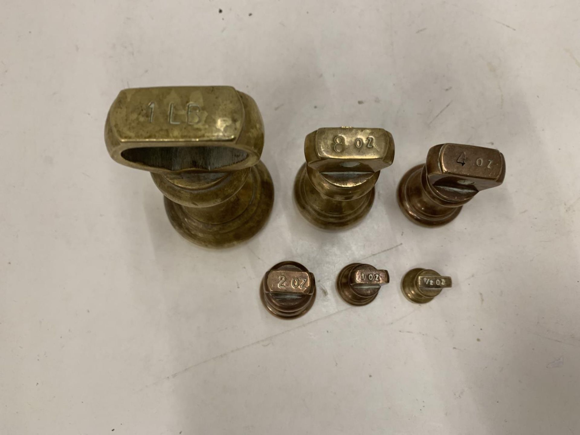 SIX BRASS WEIGHTS - Image 2 of 3