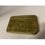 A WORLD WAR I PRINCESS MARY BRASS TOBACCO BOX MARKED IMPERIUM BRITANICUM 1914