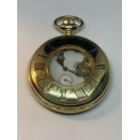 A MOUNT ROYALE PLATED POCKET WATCH WITH A PRESENTATION BOX