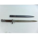 A WORLD WAR II CZECHOSLOVAKIAN NAZI OCCUPATION MANUFACTURED CSZ VZ 24 BAYONET, 29.5CM BLADE, THE