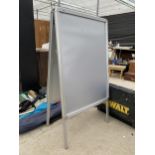 A FOLDING METAL A-FRAME ADVERTISING BOARD