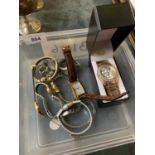 A QUANTITY OF LADIES WATCHES TO INCLUDE VINTAGE STYLE EXAMPLES