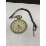 A 1940?S MILITARY GS/TP SERVICE OPEN FACED POCKET WATCH , SERIAL NUMBER 066644 50MM