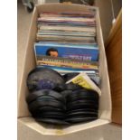 A LARGE COLLECTION OF VINTAGE LP RECORDS AND 7" SINGLES