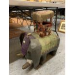 A PAPIER MACHE DECORATIVE ELEPHANT, BELIEVED USED AS A STAGE PROP