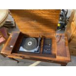 A DYNATRON WALNUT STEREO/TABLE