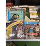 A COLLECTION OF MAINLY MUSICALS LP VINYL RECORDS INCLUDING THE GILBERT AND SULLIVAN, THE KING AND I,