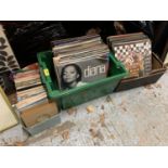 THREE BOXES OF LP RECORDS AND SINGLES