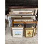 AN ASSORTMENT OF FRAMED PRINTS AND PICTURES